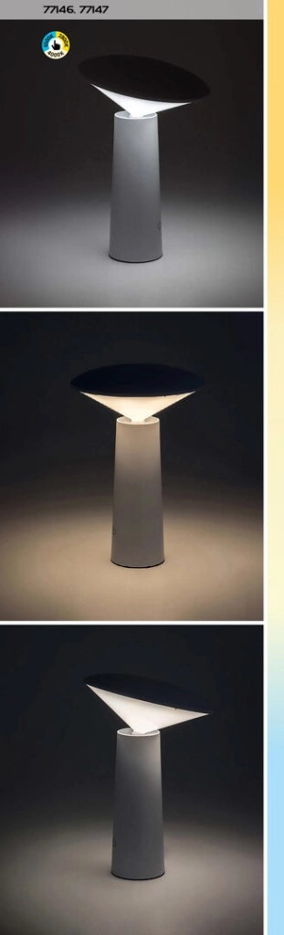Lampada da tavolo Rabalux Polperro bianca LED 3W USB-C