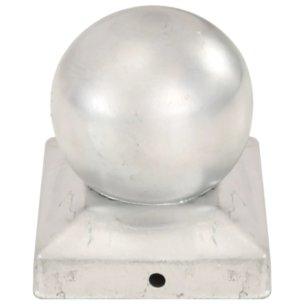 Tappi per Pali 6 pz Estremità a Globo Metallo Zincato 91x91 mm 145499