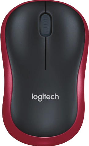 ORIGINAL Logitech Accessori per computer Rosso 910-002240 M185 - Maus Mouse wireless Logitech, 2,4 GHz, ricevitore wireless (USB), portata 10 m, 3 pulsanti, 1000 DPI, rotella di scorrimento a 2 vie, rosso