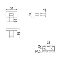 Appendiabiti singolo Inda serie Lea Finitura:: Nickel Spazzolato