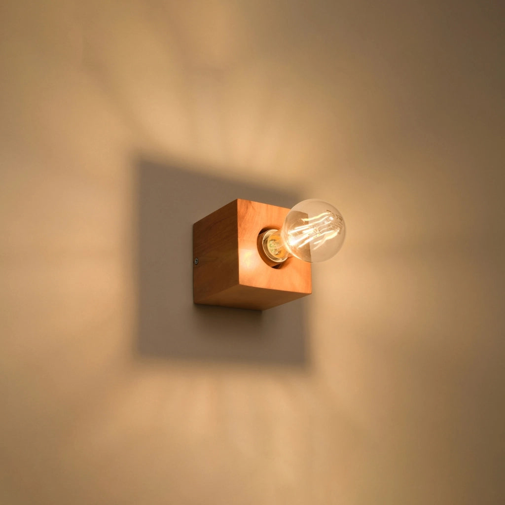 Applique da parete DORMA in legno chiaro E27 Pure Lume