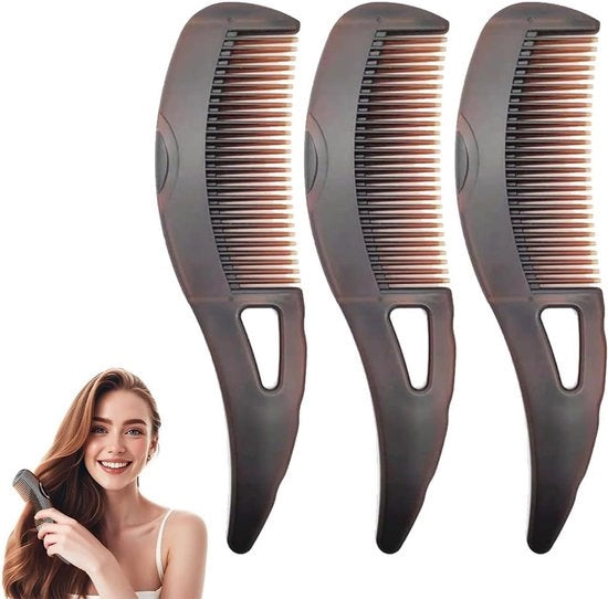 Set di tre kamme per capelli 206 x 5 cm kamme per capelli comfortevoli per cura della pelle del capo kamme per capelli per cura della pelle del capo con funzione di desintossicazione per la pulizia della pelle del capo