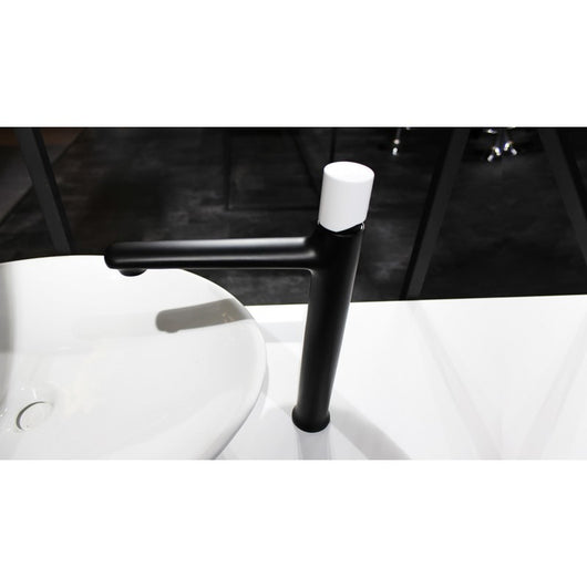 Miscelatore lavabo alto con click clack e scarico troppo pieno - serie fusion