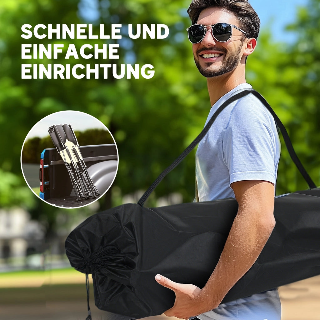 Sedia pieghevole da pranzo 2 posti con porta bevande e borsa ¨C zephmum ¨C Khaki 250kg