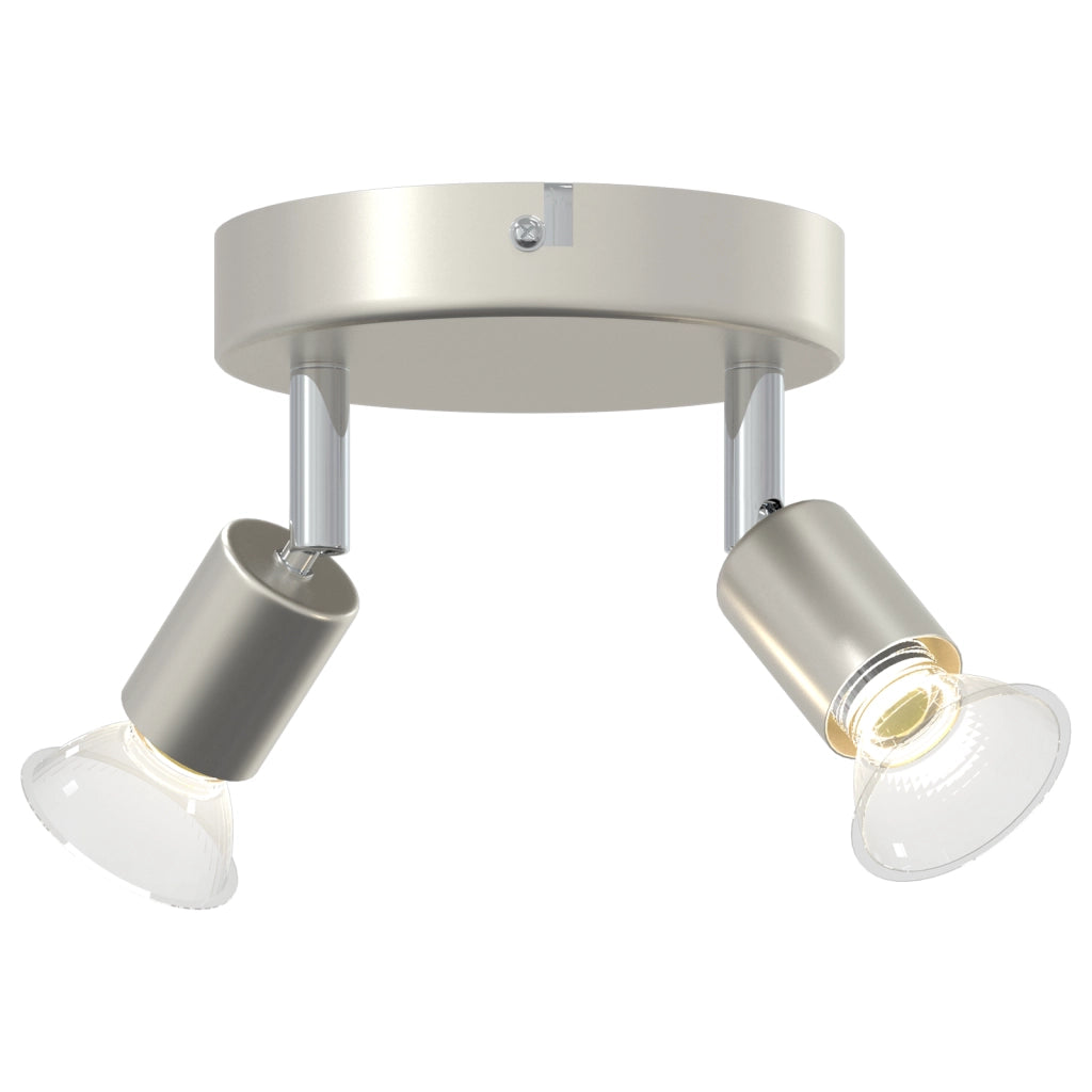 Faretti da soffitto 2 Vie Regolabile Nichel Spazzolato GU10