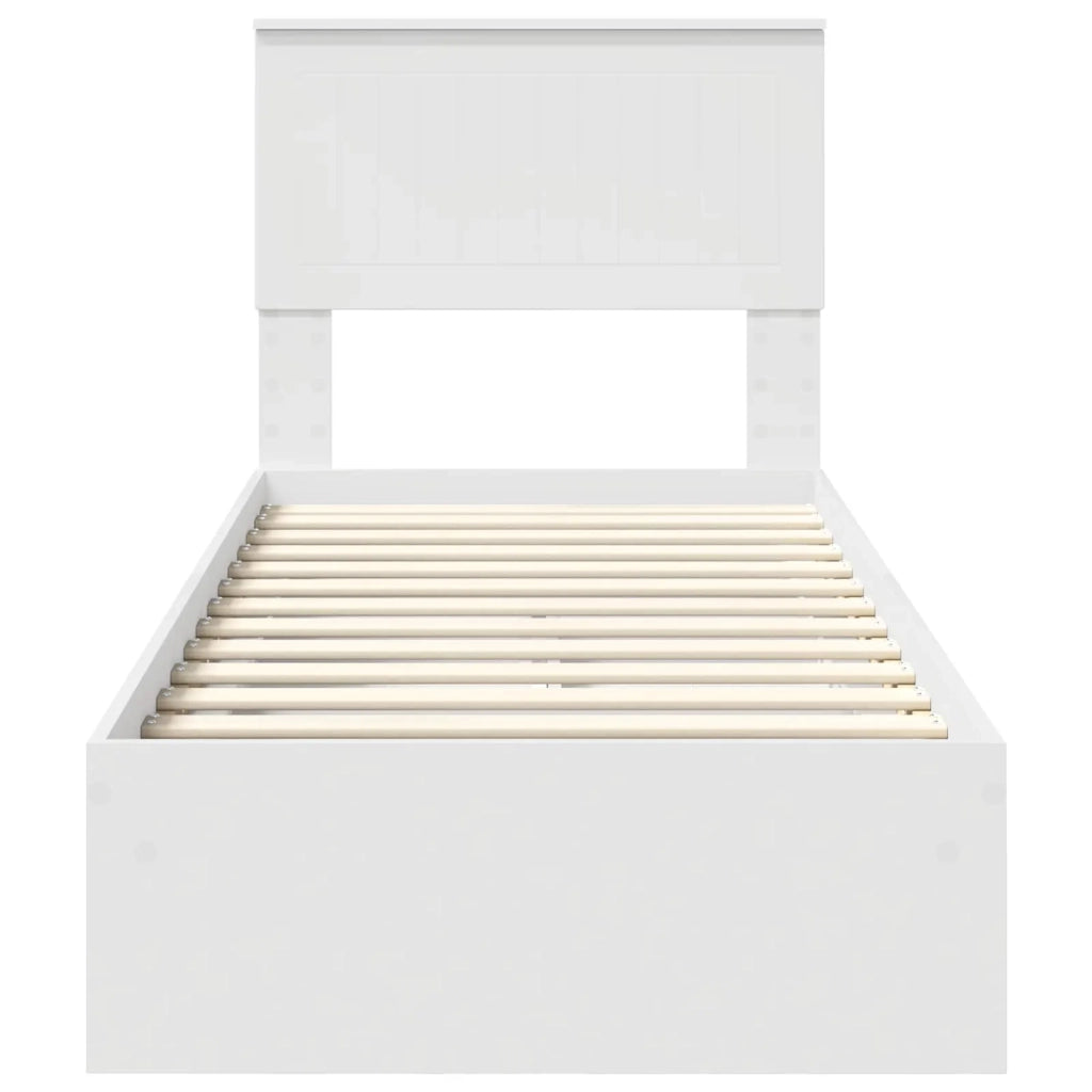 Letto con Contenitore Bianco 75 x 190 cm Legno multistrato 3410847