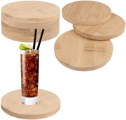 Set di 12 sostegni in legno, Ø11cm, sostegni in legno rotondi per bicchieri, sostegni in legno rotondi per bevande, sostegni per tazze, sostegni per bicchieri, sostegni per tavolo, sostegni per bevande