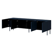 Mornago, Mobile Porta tv un Ripiano, 200x42x60h cm blu
