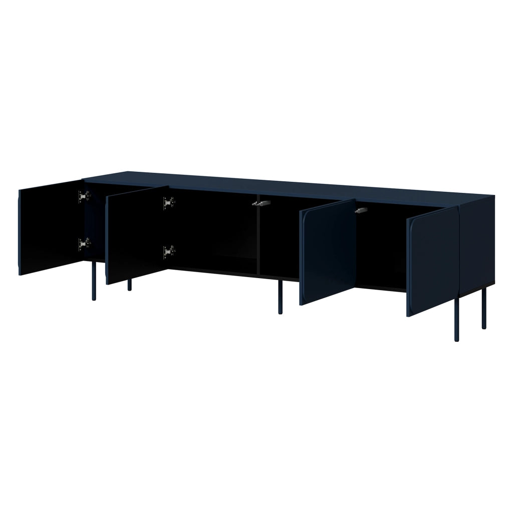 Mornago, Mobile Porta tv un Ripiano, 200x42x60h cm blu