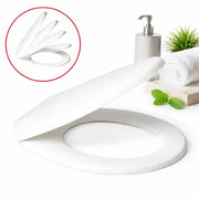 Copri Water Universale Soft Close Sedile WC in PP Bianco Chiusura Rallentata