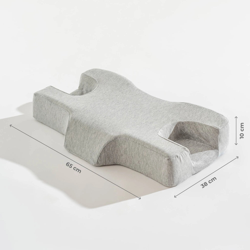Cuscino Antirughe in Memory Foam Ergonomico 62x38x10 cm – Supporto Cervicale Ortopedico per Dormire Supini e Laterali, Anti Pressione Viso, Federa Morbida Rimovibile e Lavabile
