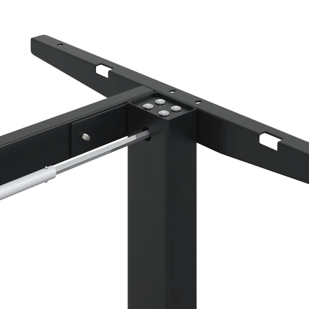 Struttura per ufficio scrivania postazione di lavoro mobile per computer scrivania per studio in piedi (94-135) x 60 x (70-114) cm acciaio nero 02_0023975
