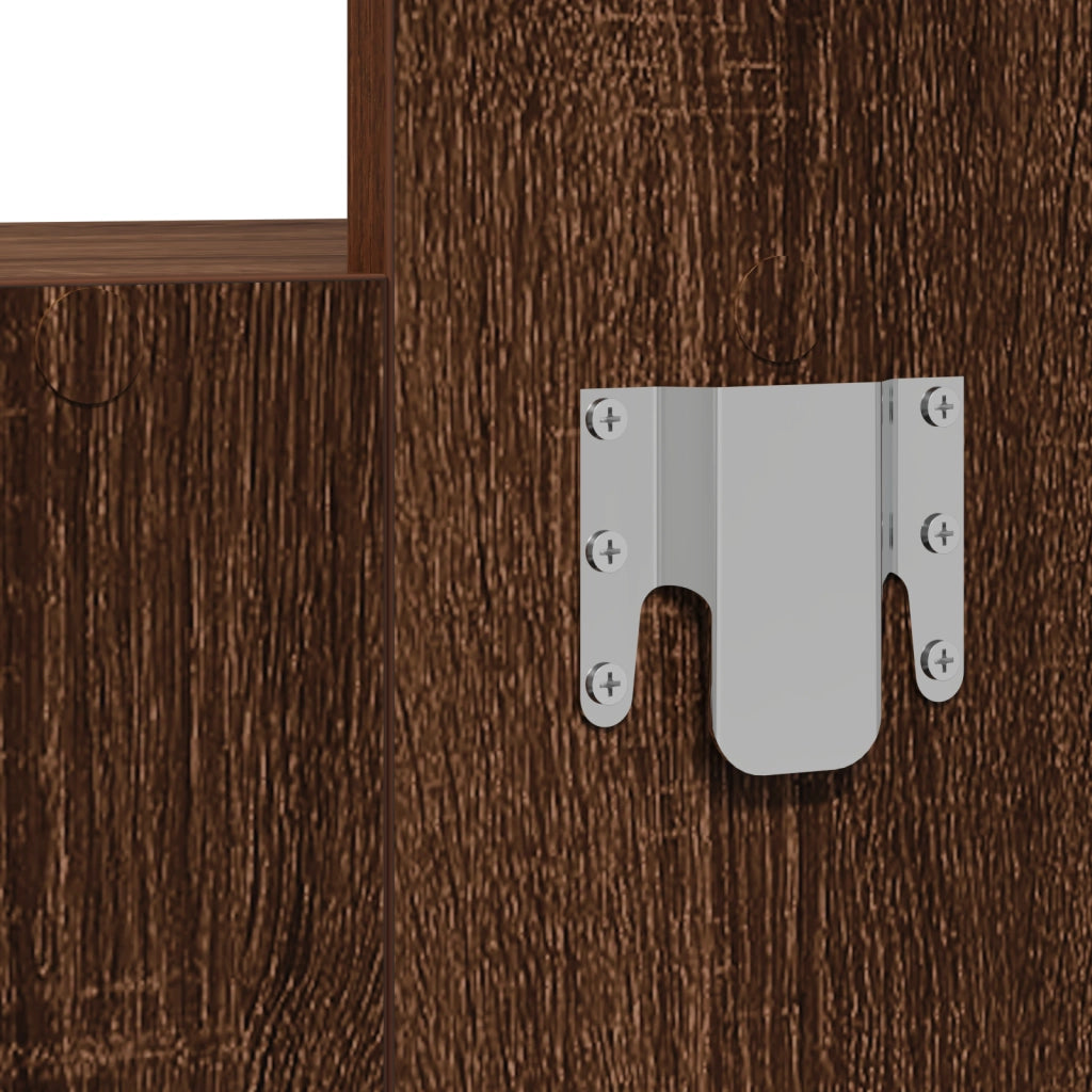 Tavolo da toeletta appendibile in rovere marrone 83x40x70 cm