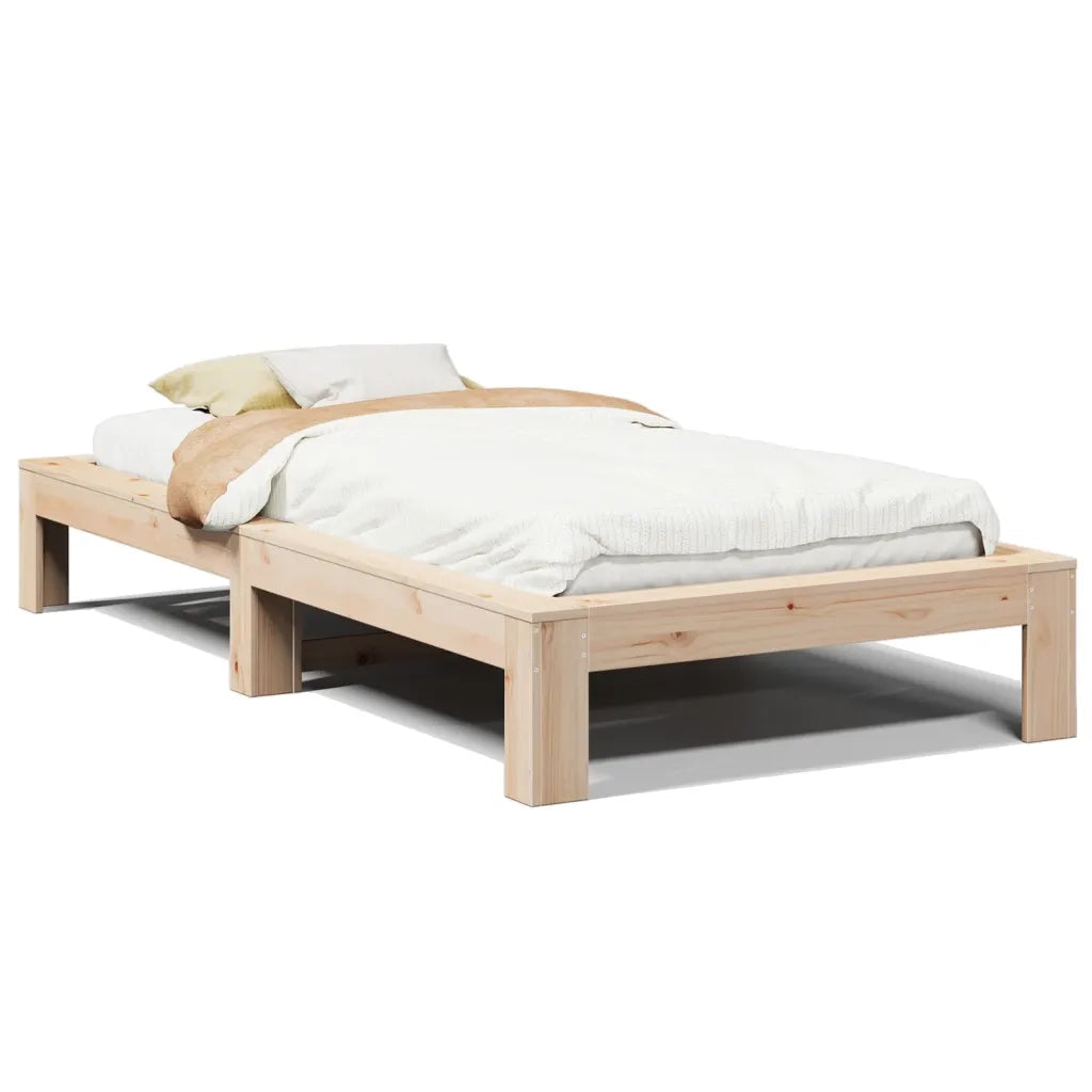 Giroletto senza Materasso 100x200 cm in Legno Massello di Pino 855322