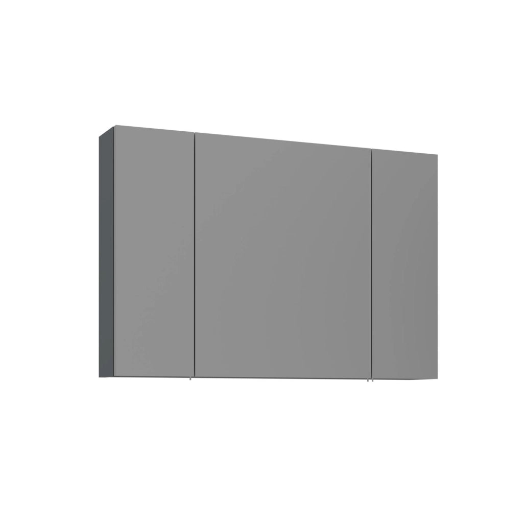 Mobile da bagno con specchio "Bari 100" - 97 x 16 x 66 cm - Antracite opaco