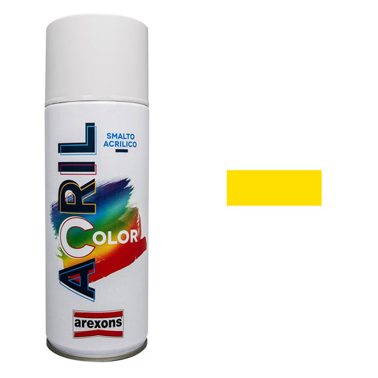 Smalto Spray Acricolor Vernice Acrilica per Metallo Legno Muro Interno Esterno Colore: Giallo Cadmio