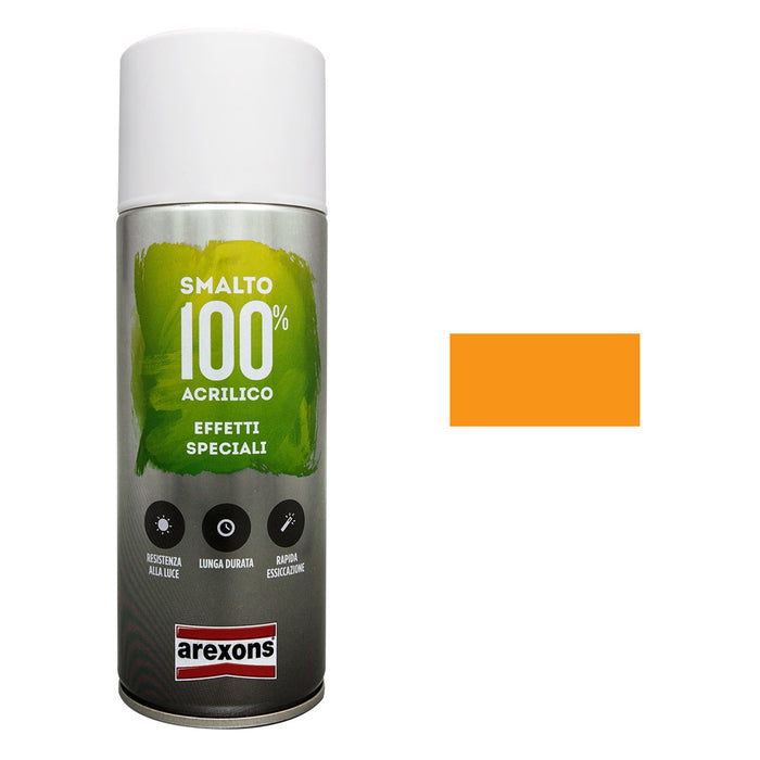 Smalto Spray Fluorescente Vernice Pittura 100% Acrilico Arexons Colore: Arancione