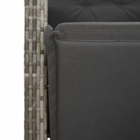 Set da Pranzo da Giardino 7 pz con Cuscini in Polyrattan Grigio 3212567