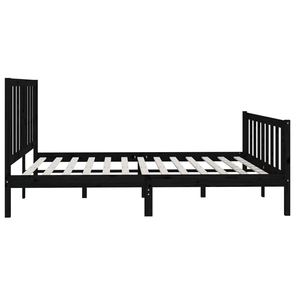 Giroletto Nero in Legno Massello 200x200 cm 3106857