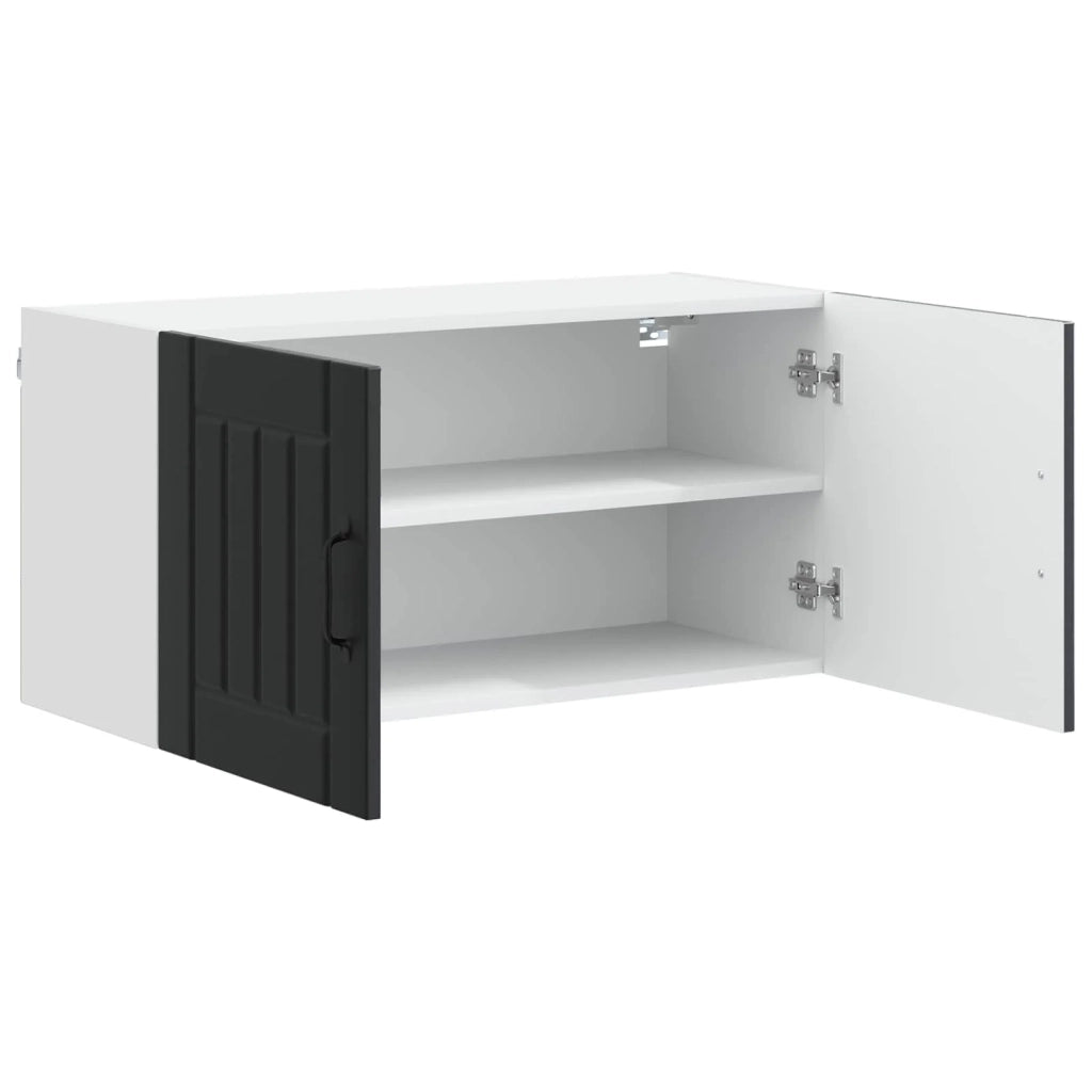 Mobile da cucina moderno e funzionale in legno composito nero dimensioni 80 x 31 x 40 cm codice 02_0053954.