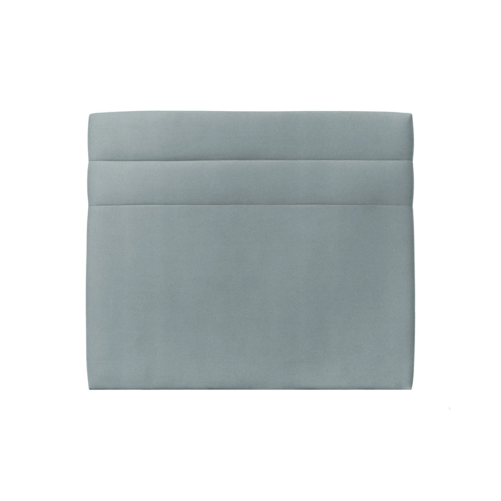 Testiera in tessuto velluto grigio blu con linee L150 cm