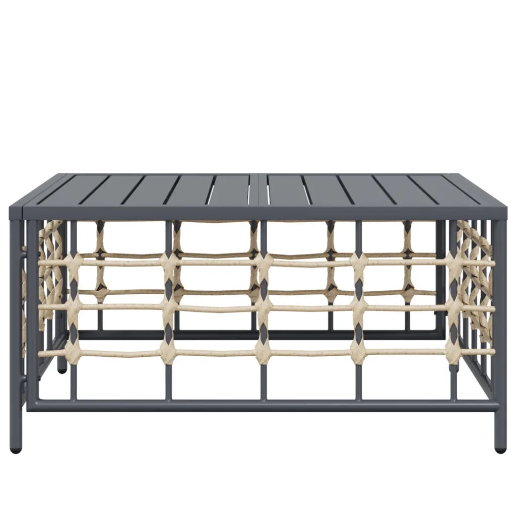 Tavolino da Giardino-Tavolo da Esterno Antracite 70x70x34 cm in Polyrattan
