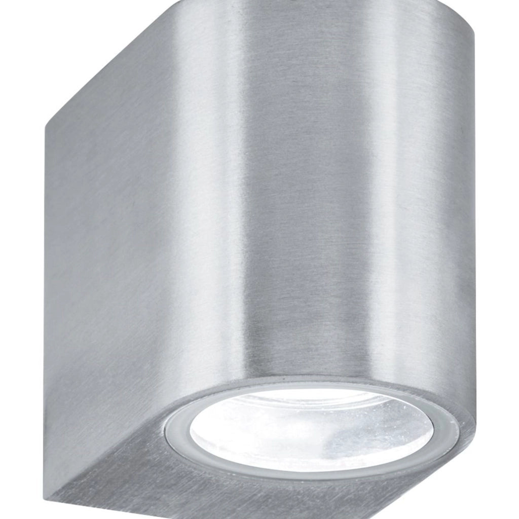 Applique Moderna Eiffel Alluminio Argento Vetro 1 Luce Gu10