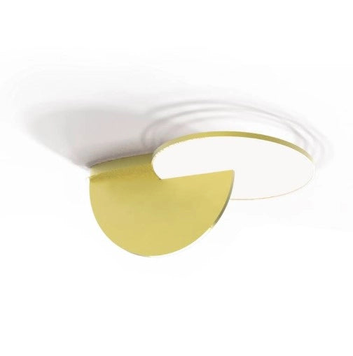 NOA-PL Plafoniera led 36W struttura in metallo ottone verniciato,diffusore satinato in acrilico, dimmerabile SDD 2800 - 5000k