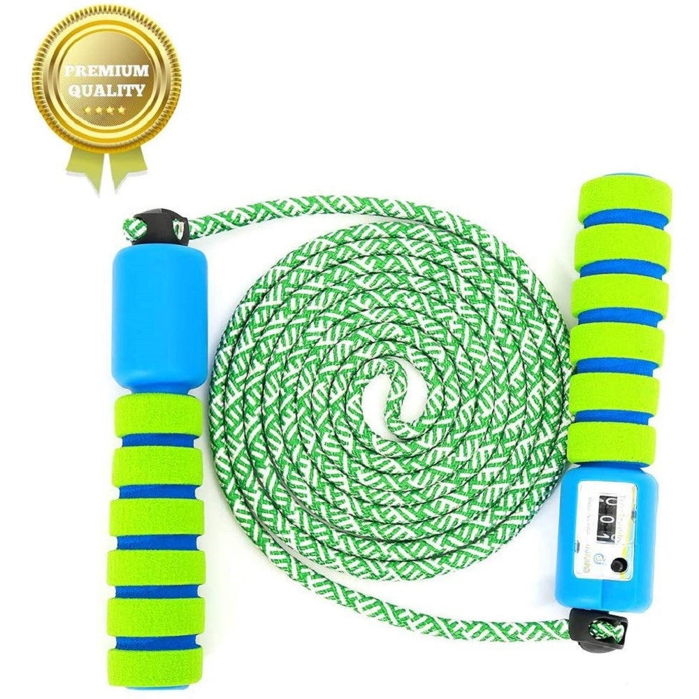 Trade Shop - Corda Per Saltare Regolabile Manici Schiuma Contatore Per Bambini Fitness Boxe -