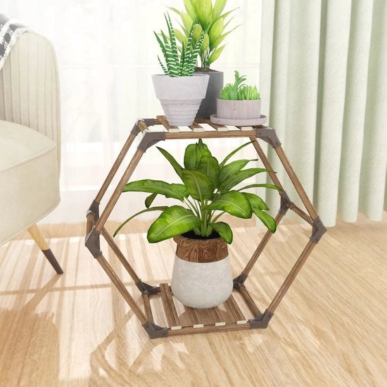 Supporto per piante a forma quadrata per interni ed esterni - Recinzione per piante creativa per balcone, giardino e ufficio