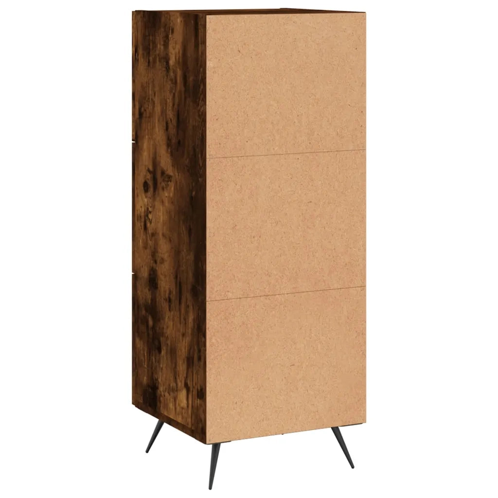 Credenza Rovere Fumo 34,5x34x90 cm in Legno Multistrato 828577