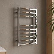 Termoarredo scaldasalviette square cromo lucido per bagno profilo quadro *** finitura- cromo lucido, misure h770xl500...