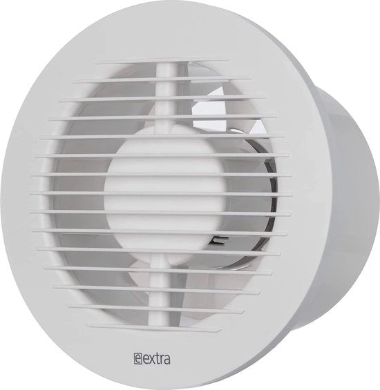 Ventilatore per la stanza da bagno silenzioso con funzione di timer Ø 125mm - Ventilatore da parete per cucina-garage-toilette
