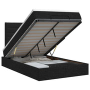 Letto ottomano con materasso Nero 120 x 190 cm Tessuto 3457392