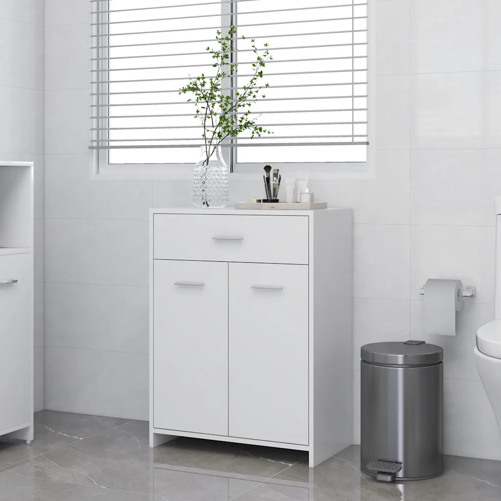 Armadio da Bagno | Mobile da Bagno Bianco 60x33x80 cm in Legno tecnico