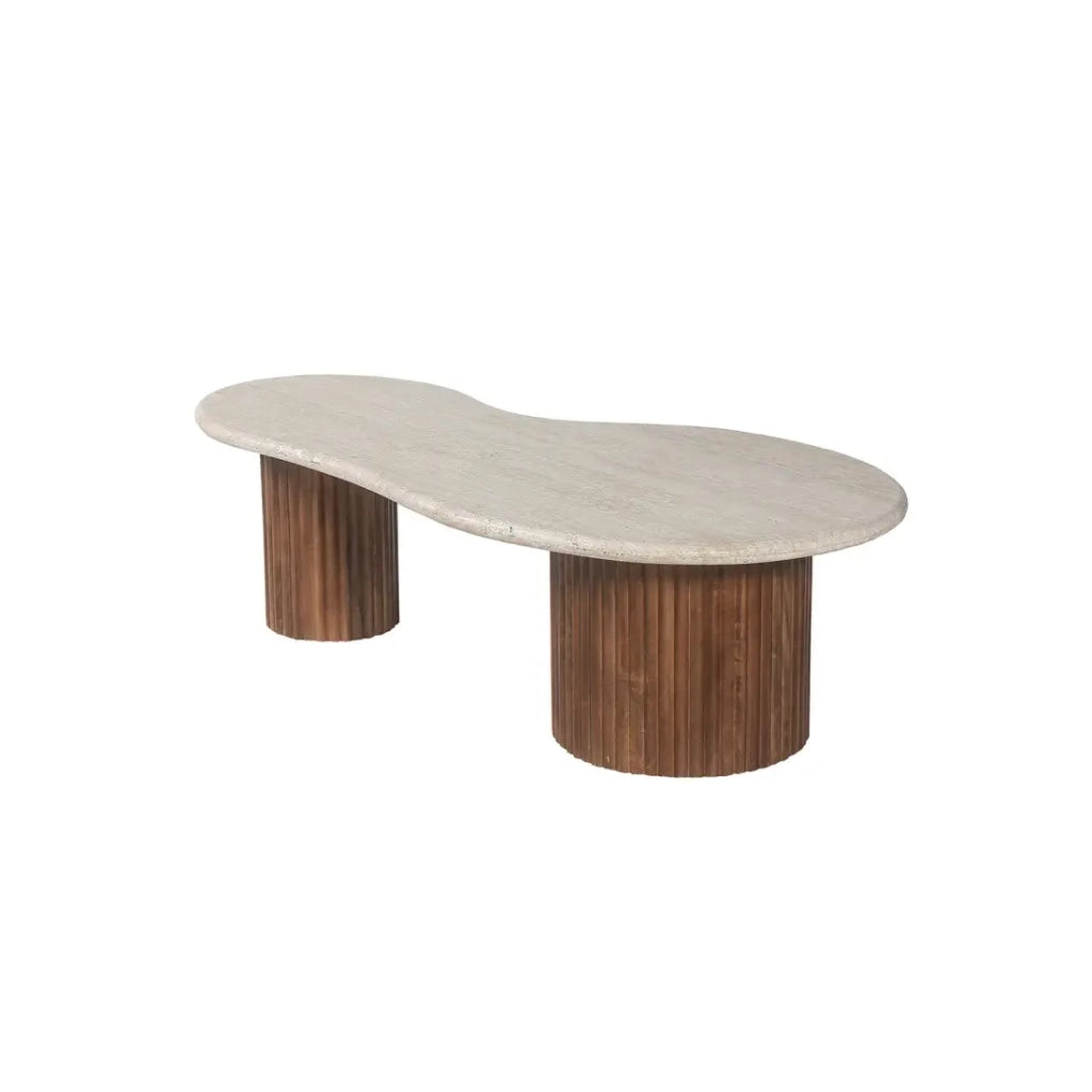 Tavolino basso in legno massiccio collezione DELHI - Stile etnico e design