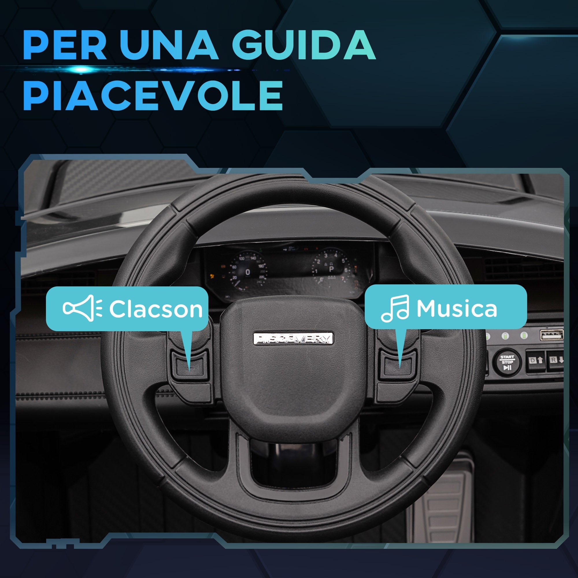 Macchina Elettrica per Bambini con Licenza Land Rover Discovery Sport 106x65,5x51 cm Nero