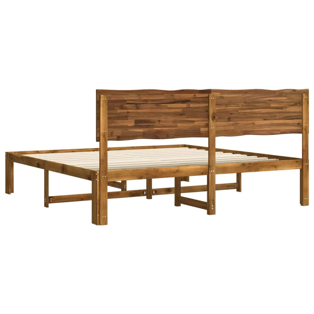 Letto matrimoniale con testiera ROSTOCK Naturale 200 x 200 cm 3405426