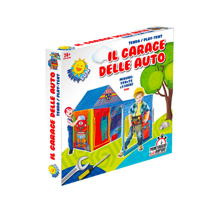 Tenda da Gioco per Bambini 150x75x110 cm Struttura in Plastica Tubolare Autolavaggio Multicolore