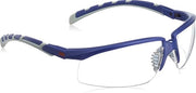 Visiera di sicurezza con lenti in poliacrilato trasparente - blu inclusa borsa con microfibra con lente PC AS/AF