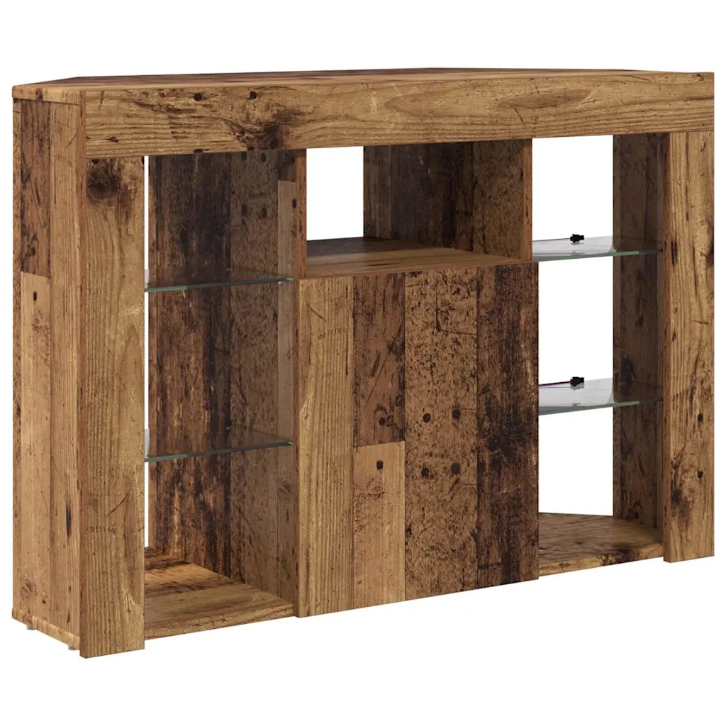 Mobile TV LED Angolare Legno vecchio 100x40x68cm 889793