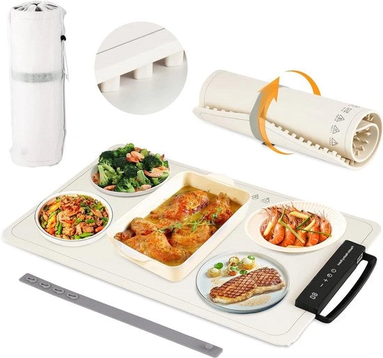 Piastra elettrica di riscaldamento da 300W con timer 24H per riscaldare cibi in temperatura compresa tra 40-100°C