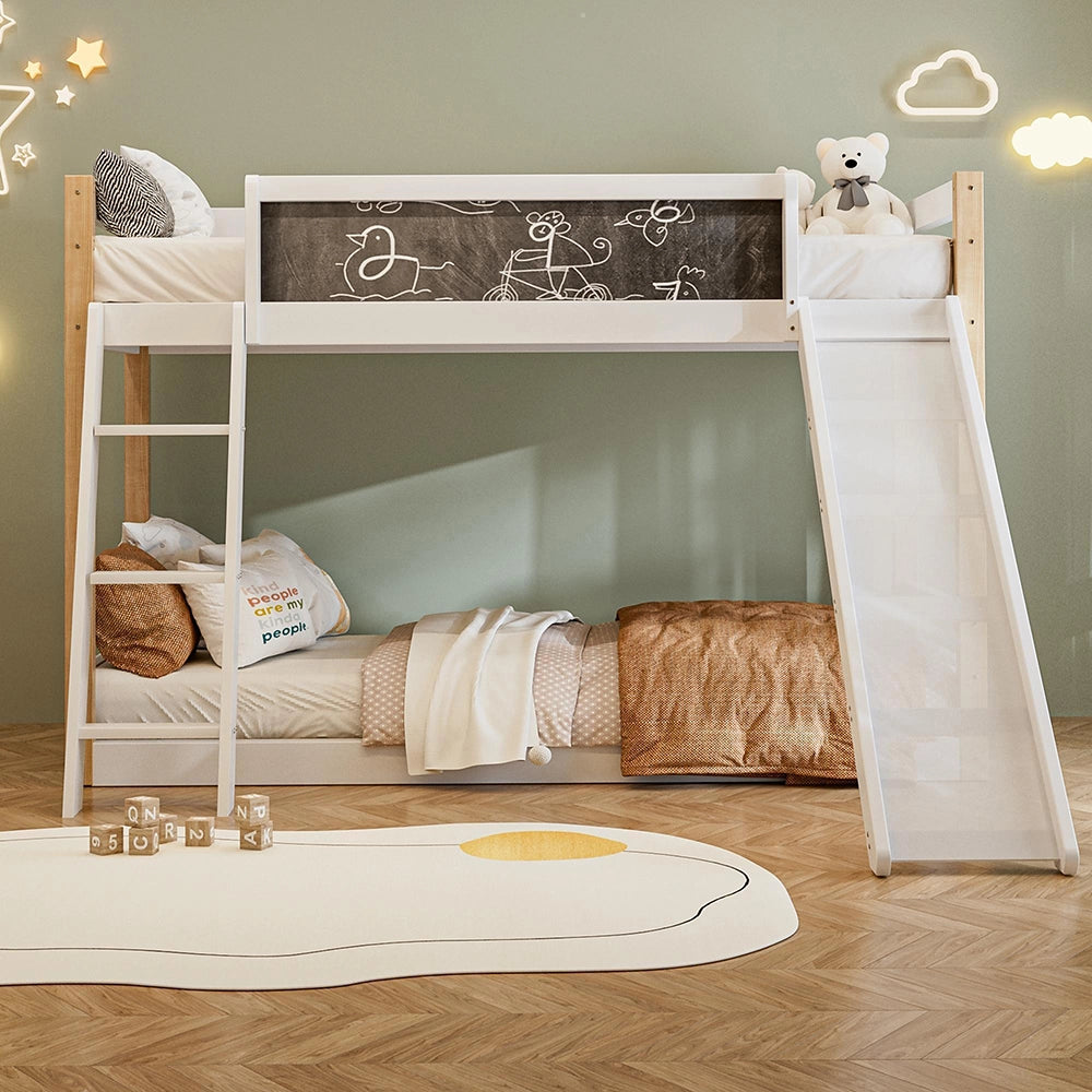Letto castello con scivolo?- Xylo - 90x200cm legno sicuro
