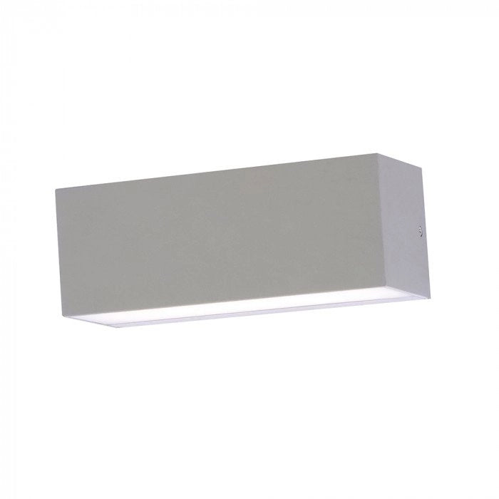 Lampada LED da Muro Rettangolare 12W Doppio Fascio Luminoso Colore Grigio 6400K IP65
