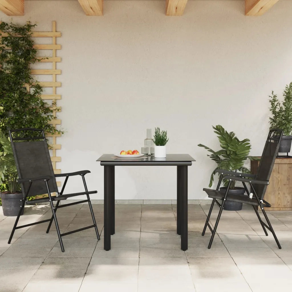 Sedie da Giardino Pieghevoli 2 pz | Sedie da Esterno in Acciaio Grigio e Textilene