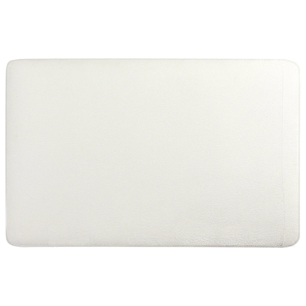 Divano angolare destro Bianco sporco Boucle Gambe in metallo Schienale a cuscino Cuscini sparsi Design moderno