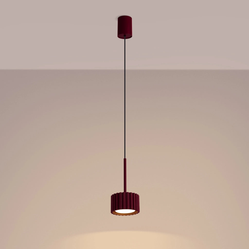 Lampada a sospensione AURA 1 borgogna Gx53