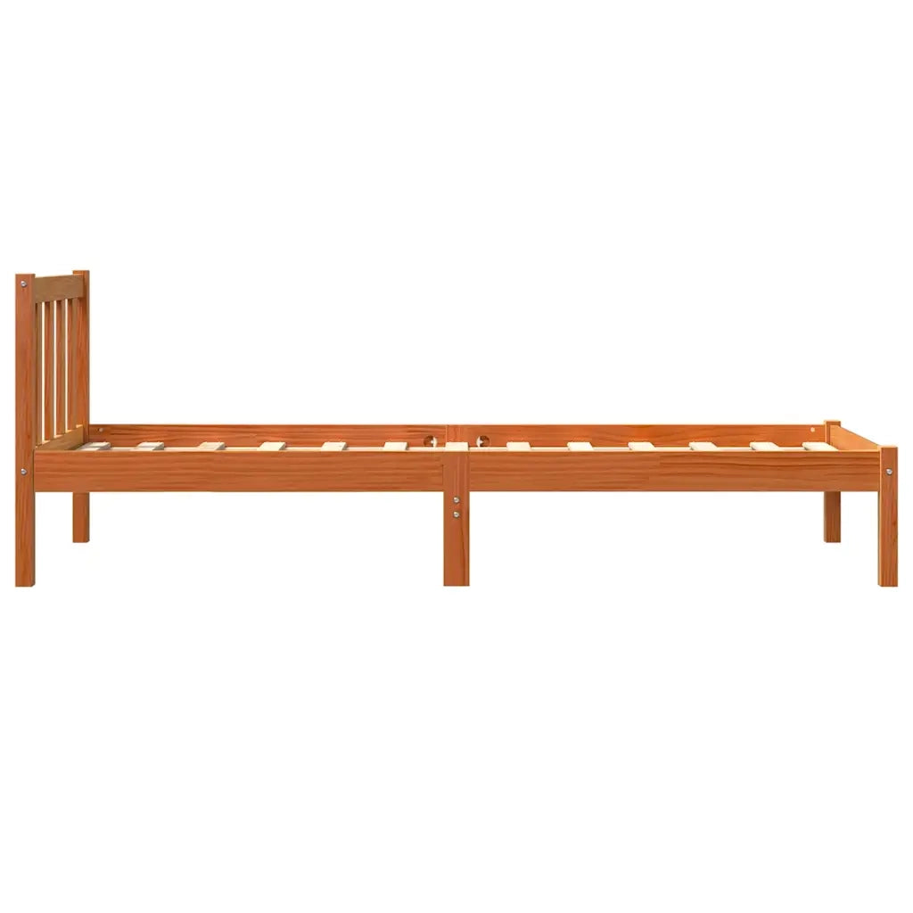 Giroletto senza Materasso Marrone Cera 100x200 cm Legno di Pino