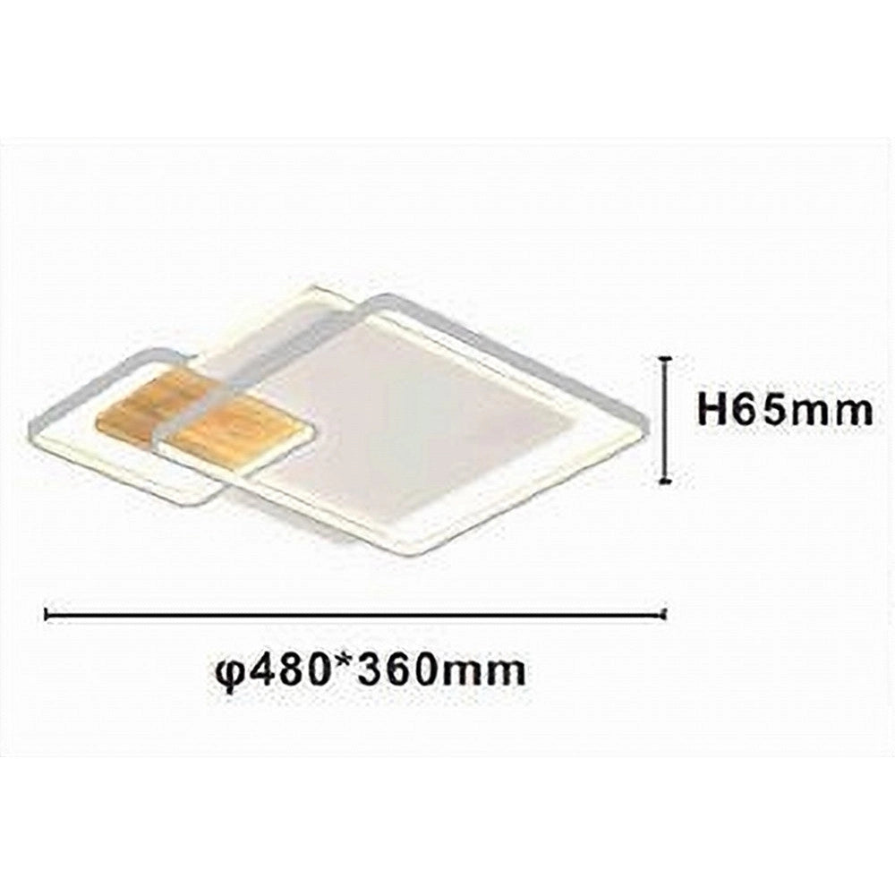 Trade Shop - Plafoniera Led 40w Quadrati Bianco Lampadario Soffitto Moderno Luce Naturale 70852 -
