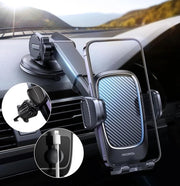 Supporto per smartphone per auto clip di ventilazione 360° rotativo protezione da graffi - Aggiornamento 2023 con chiusura magnetica per cavo